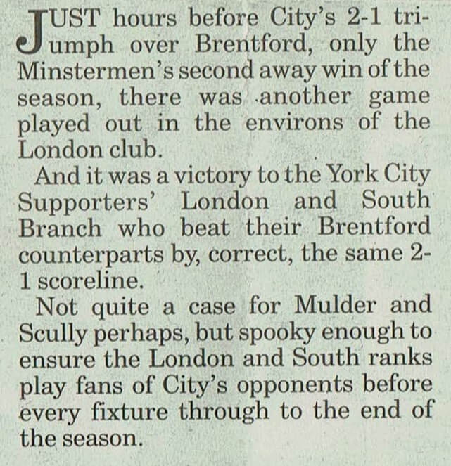 YCS beat Brentford (YEP 07/03/1998)